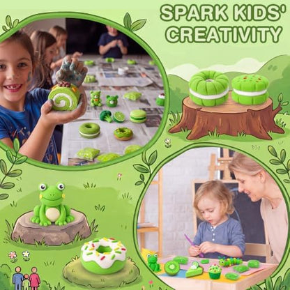 Air Dry Clay Bulk, Modeling Clay for Kids, 100 Pcs, Green - Image 5