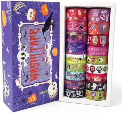 Halloween Washi Tape Set Pumpkin Scrapbook Tape 18 Rolls - Image 2