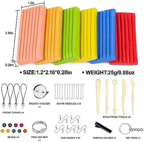 CiaraQ 50-Color Polymer Clay Oven Bake Modeling Kit - Image 4