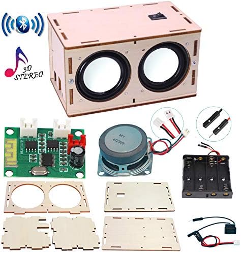 DIY Bluetooth Speaker Kit Wood Case, Teens & Adults STEM Electronic Project by cyoest