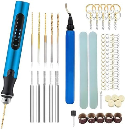 Resin Polishing Tools Kit,Electric Resin Drill Kit,Rotary Pen & Deburring Tool 3D Printing for Keychain Making,Jewelry Art,Resin Duberring, Drilling,Polishing,Engraving,DIY by Unknown