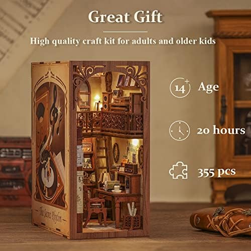 CUTEBEE Book Nook Kit DIY Miniature House Dollhouse for Adults - Image 3