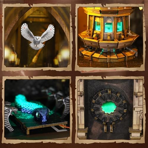 NookMaster Book Nook Kit – 3D Wooden Puzzle with Interactive LED Lights, Magic Castle DIY Miniature Decor for Adults & Teens, Enchanting Storytelling Bookshelf Insert - Image 2