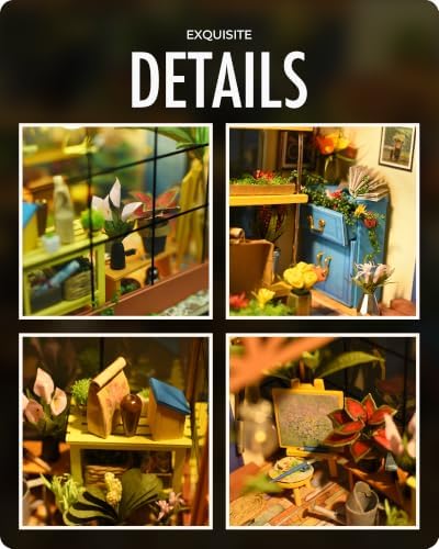 Rolife Cathy's Greenhouse Miniature Kit with LED Lights - Image 4