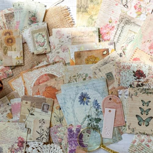 460 Sheets Vintage Scrapbook Papers Journaling Scrapbooking Supplies Kit junk journal supplies Decorative Craft Paper for Planner, Bullet Journal Collage Card Embellishment Retro Crafts - Image 5