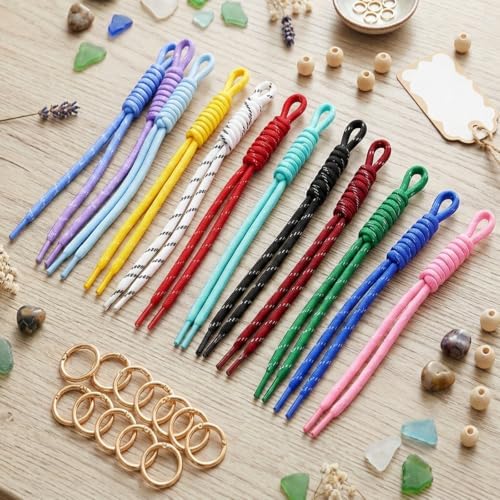 24 Pack Paracord Keychain Bag Charms, Rope Keychain - Image 7