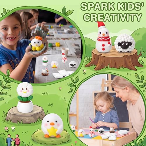 Air Dry Clay Bulk, Modeling Clay for Kids, 150 Pcs, White - Image 5