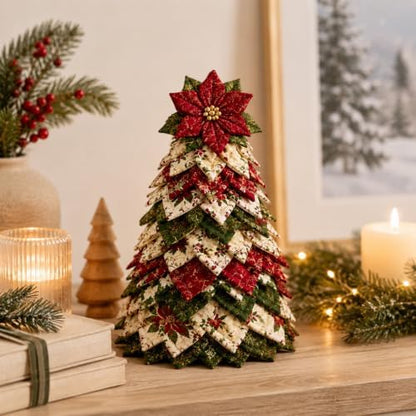 DIY Quilted Christmas Tree Kit, 3D Fabric Patchwork Craft Set for Adults & Beginners, Handmade Holiday Sewing & Tabletop Decor Project, Creative Crafting Gift Box (#X) - Image 4