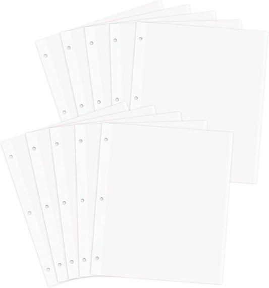Zesthouse Photo Album Refill Pages for 3 Ring (10 Pack), 18 in Photo Albums Self Adhesive Pages Holds 12x12 8x10 5x7 4x6 2x3 Photos or Recipe Cards