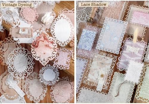 84 Pcs Lace Textured Scrapbook Paper Kit, Embossed Rice Paper For Decoupage - Image 5