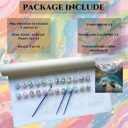 ACANDYL Paint by Numbers Kit for Adults Beginner Mountain Paint by Number for Adults Canvas Painting by Number Lake Landscape Acrylic Painting on Canvas Arts Craft Kits Decor 16x20 Inch - Image 7
