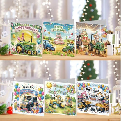 LAKEQUILL Perfect Birthday Card & Gift: DIY 5D Diamond Art Painting Greeting Cards Kit, 6PCS Congratulations Cards with Envelopes, Handmade Craft for Adults, Women, Beginners - Image 7