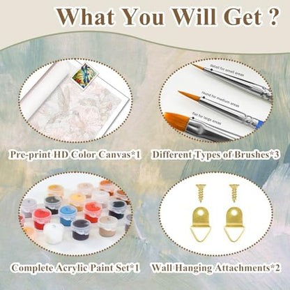 Dragonfly Paint by Numbers Kit for Adults, Adult Paint by Number Kits 16x20 - Image 6