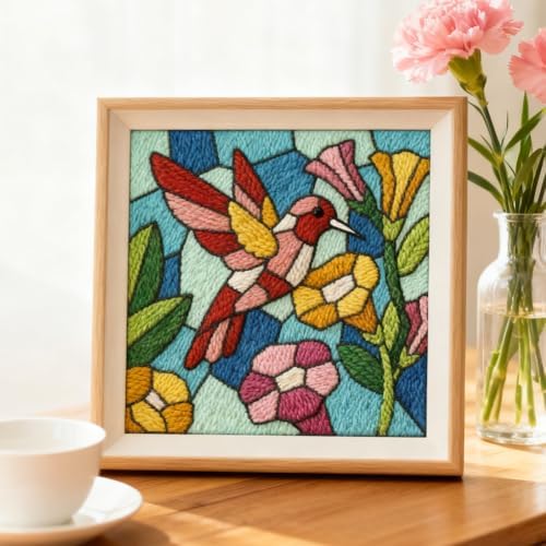 INFUNLY Hummingbird Punch Needle Embroidery Kit for Beginners - Image 5