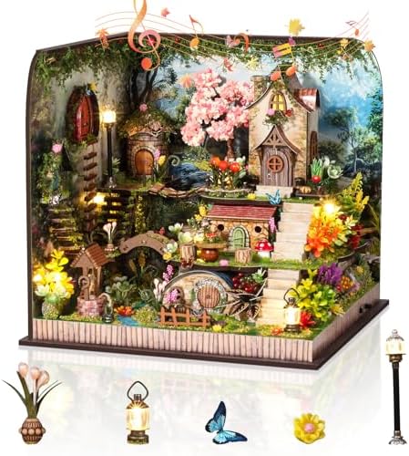 DIY Miniature House Kit, Dollhouse Kit with Music & LED for Adult by MakingLifeFunforCool