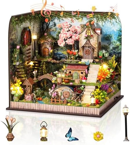 DIY Miniature House Kit, Dollhouse Kit with Music & LED for Adult by MakingLifeFunforCool