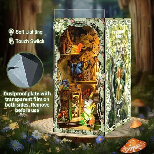 DIY Miniature House Kit, Mini House Building Kit, DIY Book Nook Kit, Tiny Model House for Adults to Build, Beginner 3D Wooden Book Nook, for Family Friends (Hidden Realm-A) - Image 3