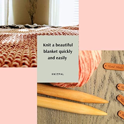 KnitPal 14-inch (35cm) Wooden Knitting Needles - 1 Pair US Size 36 (20mm) - Image 2