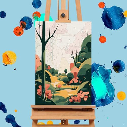 4 Pack Framed Paint by Numbers Kit for Adults with Wooden Easel, 8x12 Inch - Image 4