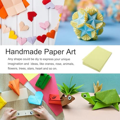 MECCANIXITY 100 Sheet Origami Paper Double Sided Light Gold 11.7 x 8.3 Inch Square Sheet for Art Craft Project, Beginners, Gifts Decor - Image 6