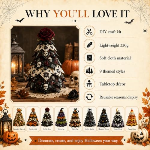 HZSprance DIY Quilted Christmas Tree Kit –3D Fabric Patchwork Kit(YellowB) - Image 5