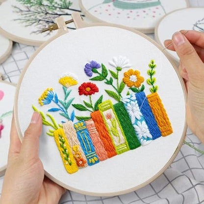Louise Maelys Floral Books Embroidery Kit for Beginners DIY Needlework - Image 5