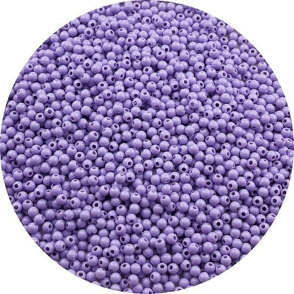 2000pcs Acrylic Round Beads for Crafts 4mm Resin Candy Color Spacer Beads with Hole for Jewelry Making Sewing Crafts Decoration Necklaces Bracelets Earrings Supplies(Light Purple) by Unknown