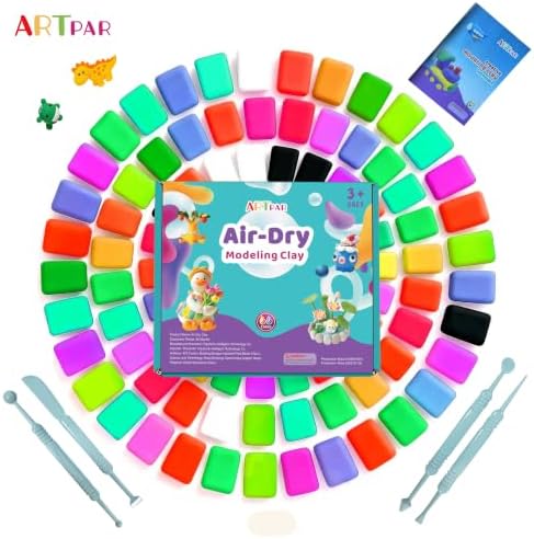 ARTPAR Air Dry Clay 66 Colors,Modeling Clay for Kids,DIY Molding Magic Clay - Image 5