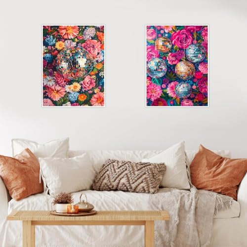 VIGEGU 2 Pack Disco Ball Paint by Numbers Kit for Adults, Adult Paint by Number Kits, Paint by Numbers for Adults Beginners, DIY Advanced Acrylic Painting on Canvas for Home Wall Art Decor 12x16 in - Image 2