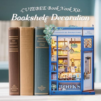 CUTEBEE Book Nook Kit for Adults, DIY Miniature House Kit, Mini House - Image 2