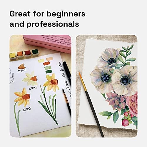 ARTISTRO Watercolor Paint Set with Palette & Brush Pens - 48 Colors - Image 5