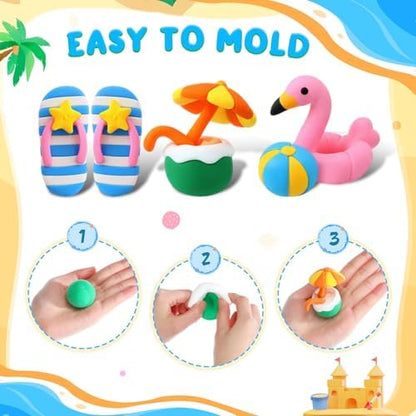 Capoda 18 Sets Summer Air Dry Clay Kits for Kids Back to School Gifts Bulk - Image 3