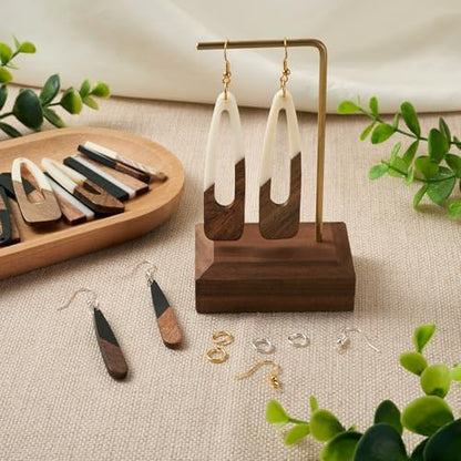 Elecrelive 16Pairs Teardrop Wooden Pendant Arrow Dangle Earring Making Kit - Image 3