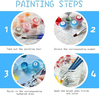 VAIIEYO Paint by Numbers Kit for Adults Flower, Plant Paint by Numbers, Large Size Painting Kit Canvas Drawing Paintwork for Beginner Arts Craft for Home Wall Decor 12x31 inch(Without Frame) - Image 5