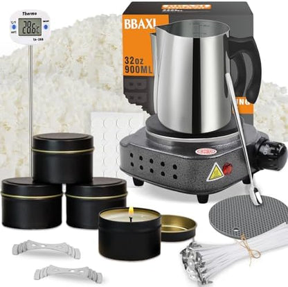 BBAXI Candle Making Kit with Electric Hot Plate,Candle Wax Melter and Wax by BBAXI