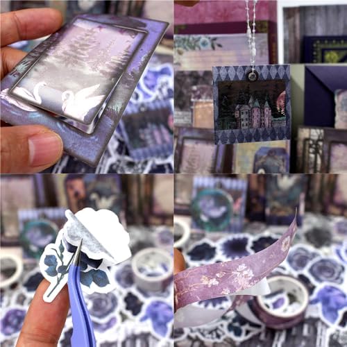 Diuhofart Ultimate Vintage Scrapbook Supplies & Junk Journal Kit - A6 Retro Notebook, Aesthetic Stationery Supplies, Craft Gift Set for Women, Perfect for Journaling & Scrapbooking - Image 3