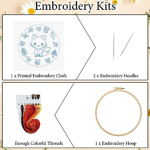 Louise Maelys Fox Embroidery Kit for Beginner, Animal Cross Stitch Kit - Image 2