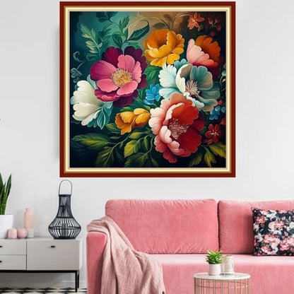 Redxing Stamped Cross Stitch Kits Embroidery kit for Beginners Adults Full Range of Embroidery Patterns Starter Kits DIY Printed Cross Stitch Kits Needlepoint Kits 11CT-Magical Flowers 18x18 inchs - Image 2
