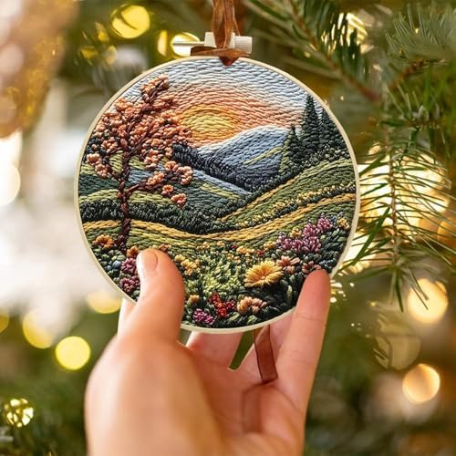 SCECALA 3 Pack Mountain Tree Landscape Embroidery Kit - Image 4