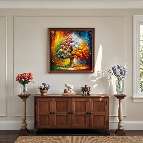 Tree of Life Stamped Cross Stitch Kits for Beginner 13.7x13.7 Inch - Image 3