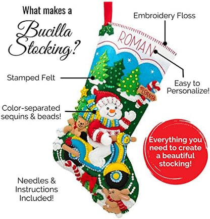 Bucilla Felt Applique Kit, 6 Piece Holiday Ornament Kit, Christmas Birds - Image 2