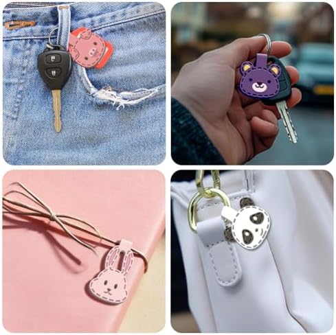 beinkmake 10Pcs Animals Keychain Polymer Clay Cutters for Adults Cute Animals Avatars Polymer Clay Keychain Cutter for Jewerly Making Birthday Party Gifts DIY Supplies - Image 4