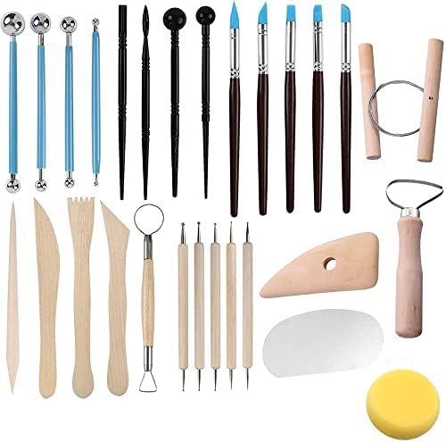 Clay Tools 40PCS Pottery Tools Clay Sculpting Tools Polymer Clay Tools Kit Ceramic Tools for DIY Handcraft Modeling Clay Carving Tools Set - Image 3