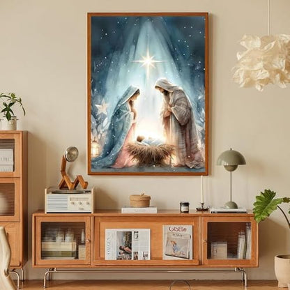 Jesus Paint by Numbers Kit for Adults Framed Canvas 12X16 in, Frameworkless - Image 5