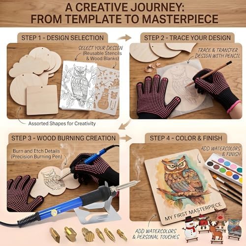 Gifts for Teens, Wood Burning Kit Arts Crafts Christmas Gift for Boys Girls - Image 4
