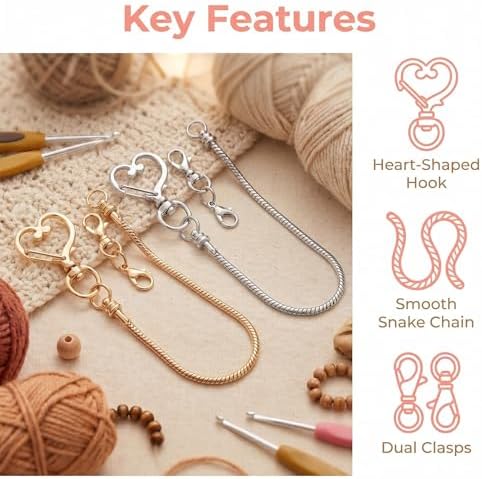 10PCS Beadable Keychain Bars Mixed Color Chain Keychains Key Chain Making Kit - Image 5
