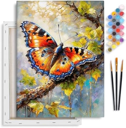 Yezavesu Butterfly Framed Paint by Numbers Kit for Adults Beginner by Yezavesu