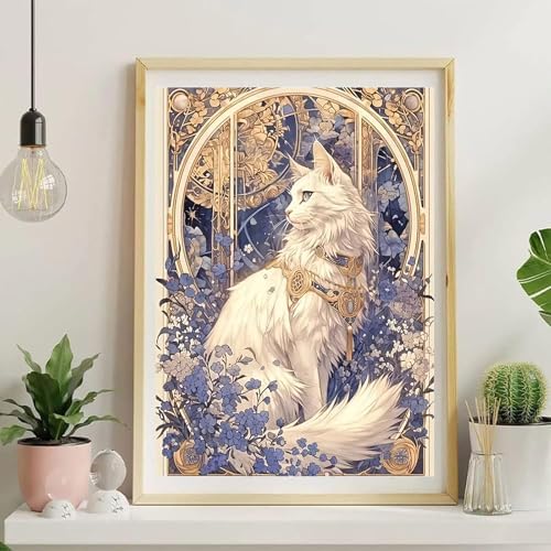 NZNANCHU Paint by Number for Adult,DIY Painting Kits for Adults,Color by Numbers,Paint by Number Canvas Crafts Watercolor for Beginners Hoom Decor (cat2) - Image 2