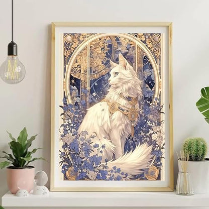 NZNANCHU Paint by Number for Adult,DIY Painting Kits for Adults,Color by Numbers,Paint by Number Canvas Crafts Watercolor for Beginners Hoom Decor (cat2) - Image 2