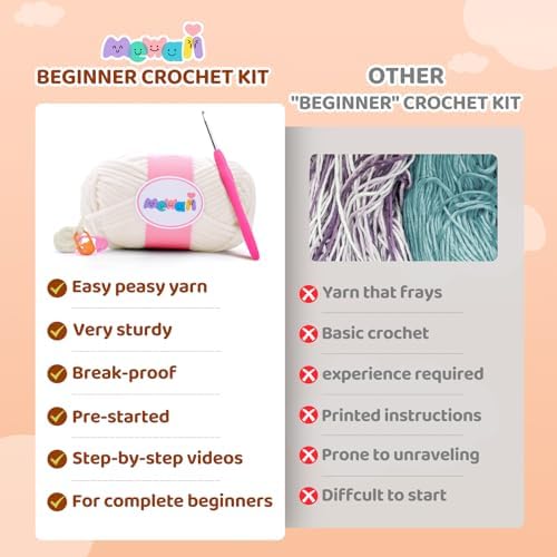 Mewaii Crochet Kit for Beginners, 2 Pack Lambs Craft Set - Image 2